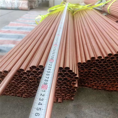 1 ίντσες διάμετρος σωλήνες χαλκού σε 0,3 mm-80 mm εξωτερική διάμετρος με πρώτες ύλες και 30% επιμήκυνση