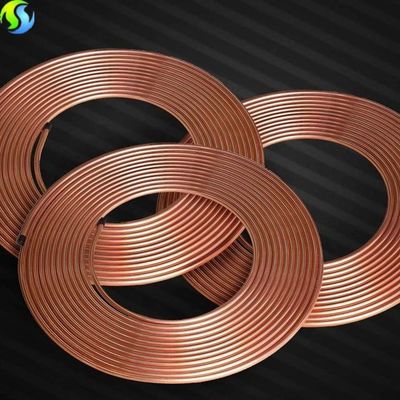 1 ίντσες διάμετρος σωλήνες χαλκού σε 0,3 mm-80 mm εξωτερική διάμετρος με πρώτες ύλες και 30% επιμήκυνση